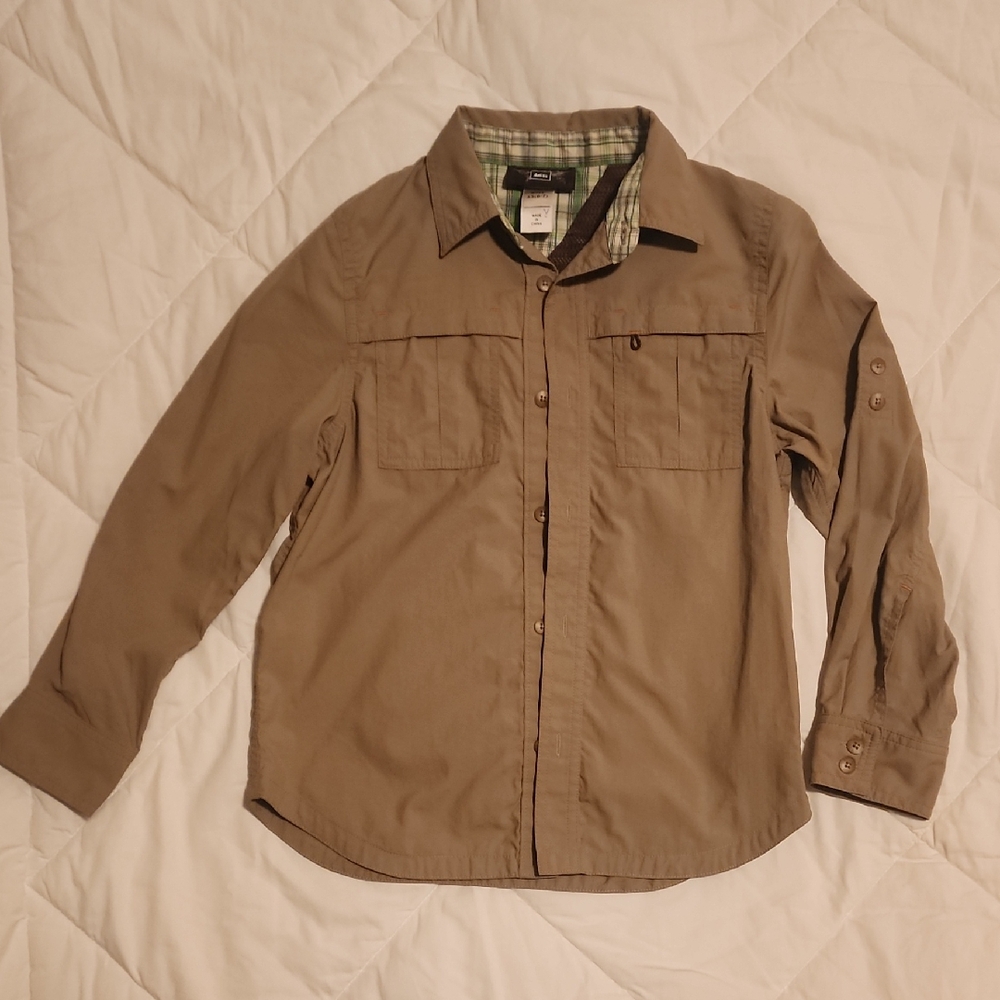 REI Kids Brown Button Down Shirt